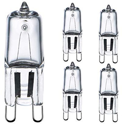 KANKOO Bombilla Halogena Led Bombilla Halogena Bombillas para casa G9 Bombillas de luz G9 Bombillas halógenas Bombillas de luz G9 60w,5pack