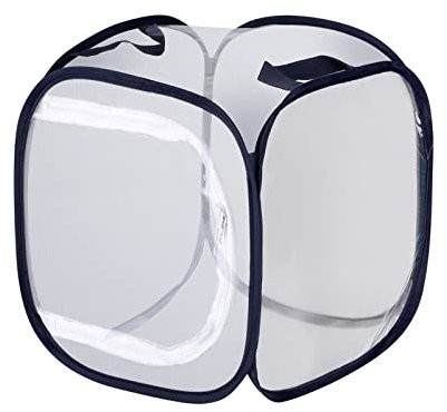 QIODAZOO Terrarien für Reptilien, Insekt Schmetterling Lebensraum Käfig, Tragbare Schmetterlingshäuser Netzkäfig Terrarium Transparent Belüftung