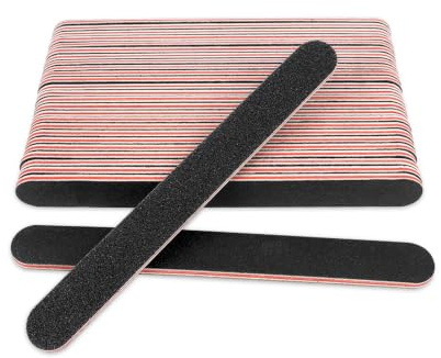 20 Pack 100/180 Grit Nail Files, Black Professional Reusable Emery Boards Nail File, Manicure Tool Suitable for Both Acrylic and Natural Nails