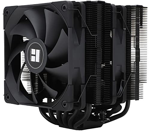 Thermalright PA120 Black CPU Air Cooler Dual Towers AGHP Technology 6 heatpipes,with TL-C12B PWM Fan Air Cooling for Intel 1151/1150/1200/1851/1700,AMD:AM4/AM5, 157mm Height PC Cooling