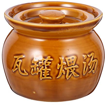 Vasija Tazón De Sopa De Cerámica Sopa De Cebolla Francesa Apta para Horno Cazuela De Barro Bibimbap Olla De Piedra Cazuela con Tapa Tazón De Sopa De Vapor Olla Arrocera Japón