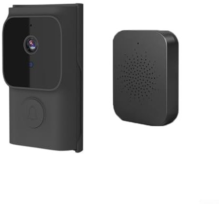Videocitofono WiFi per comunicazione bidirezionale controllata per Tuya, ad alta definizione, ad alta definizione, campanello video WiFi per controllo per Tuya, comunicazione bidirezionale (nero)