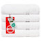 Hammetex 4er Handtücher Set, 100% Baumwolle Premium Qualität Groß 50x100cm Handtuch, Weich Saugstark Schnell Trocknendes Händehandtuch, Weiß