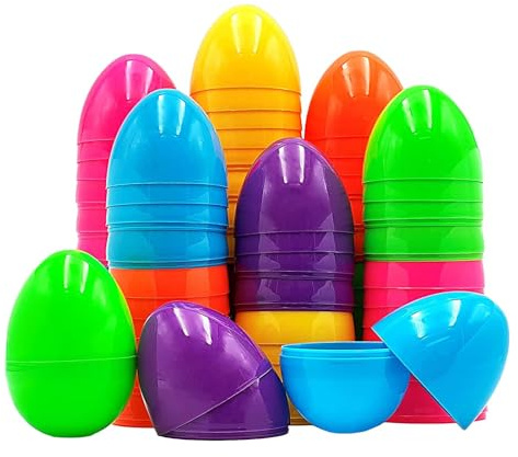 Uovos Di Pasqua Di Plastica Da Riempire 2025-100 Pezzi Colorato Uovos Di Pasqua Vuoto Plastica Per Cesti Pasquali - Caccia All'uovos Di Pasquas Regalo Per Bambini Decorative
