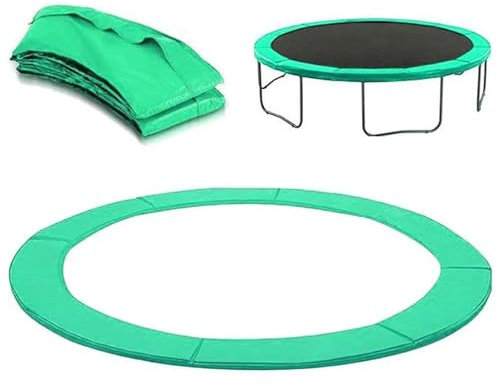 MPYEKP Housse Protection Trampoline, BâChe Trampoline 183 244 305 366 396 427cm, Couverture De Ressort De Contour Extérieur Imperméable, Couverture De Bord De Trampoline(Green,13ft)