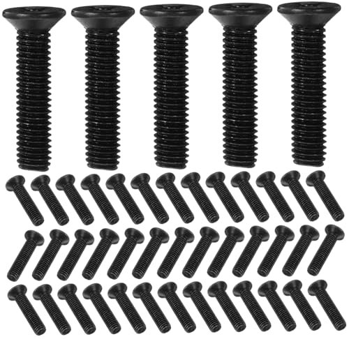 Holibanna 50 Piezas Accesorios Para Herramientas Eléctricas Kit De Surtido De Tornillo Perno De Tornillo Rosado Perno De Inserciones Roscadas Tornillo De Mandril Tornillo Roscado Acero Black