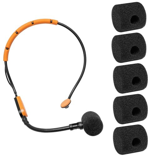 Voarmaks 5 Pcs SM31 Mic Covers Compatible with Shure SM31 P31 PGA31-TQG SM31FT, BLX14/SM31 BLX14/P31 Wireless Microphone/Headset System, High Density Foam Microphone Pop Filter Windscreen (Black)
