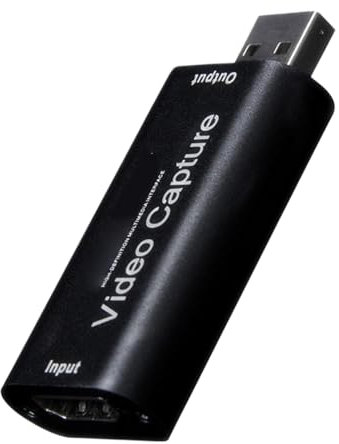 Tarjeta De Captura USB,Adaptador de Captura de Video Portátil con Baja Latencia - Adaptador Reutilizable De Captura De Audio para Jugadores, Creadores De Contenido Y Hogar