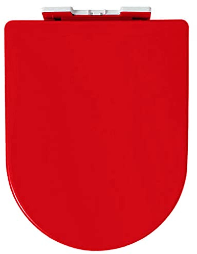 Sedile WC resistente con chiusura ammortizzata, design ergonomico a sgancio rapido e cerniere regolabili, adatto alle famiglie, disponibile in 6 colori (rosso, taglia unica)
