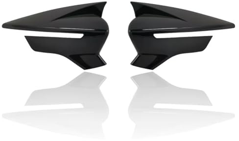 Espejo Lateral Carcasa Para SEAT Para León MK3 5F ST FR Para Cupra Para Ibiza Mk5 Para Arona KJ7 2017-2020 Tapa Cubierta Espejo Retrovisor Lateral Puerta Coche(ABS Black)