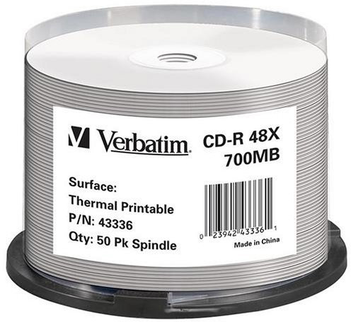 Verbatim CDR 80 Min Spindle 700 MB 48x White CD Blanks