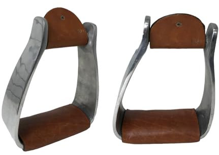Tahoe Tack Heavy Duty Aluminum Angled Barrel Stirrups for Western Saddles