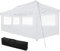 tectake® Pavillon Faltpavillon 3x6 m, faltbar, wasserdicht, Gartenpavillon mit 4 Seitenteilen, inkl. Heringe, Tasche, Überdachung Terrasse, Festzelt, Gartenzelt, Event Shelter, Partyzelt - weiß