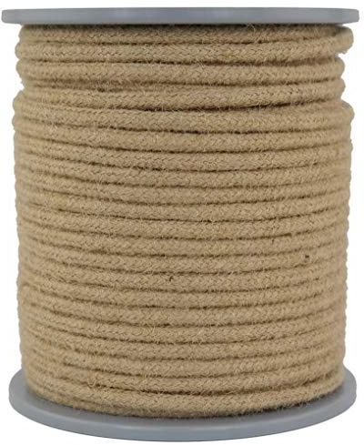 Juteseil/Seil aus Jute/Jutetau geflochten Natur Durchmesser ca.6mm - Länge: 50 Meter - hergestellt aus naturbelassenem Jutegarn, biologisch abbaubar und umweltfreundlich