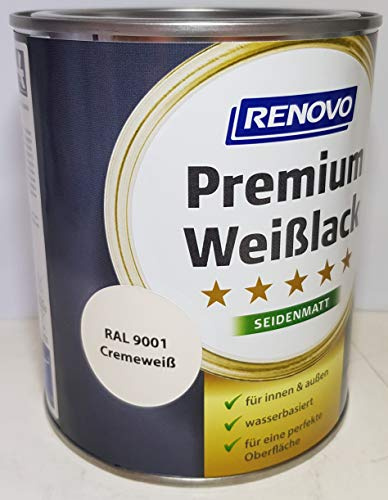375 ml RENOVO Premium Buntlack seidenmatt, RAL 9001 Cremeweiss