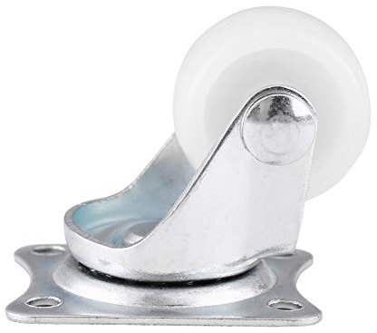4 Pack Small Castor Wheels Polypropylene Caster with 360 Degree Top Plate 88lb Total Capacity for Set of 4 Castor Wheels Trolley White Polypropylene Easy Transport