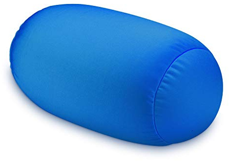 FABSKIY Squishy Microbead Neck Pillow, 7Inch x 12Inch Soft Travel Body Bed Pillow Bean Pillow for Kids Adult Chair Sleeping Car Seat, Fun Dormroom (Sky Blue)