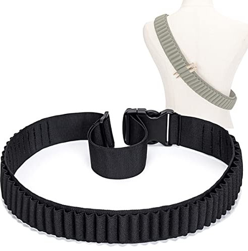 ASMDDCC Taktischer 50-Schuss-Bandolier-MunitionsgüRtel für 7,62/5,56 mmm, PatronengüRtel für die MilitäRjagd,BK