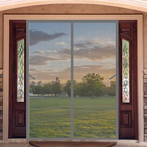 Zanzariera Magnetica Per Porte 125 x 240 cm Resistente Alle Intemperie Rete Non Richiede Perforazione Tenda Anti Zanzare Insetti Zanzariera Porta Finestra, Grigio