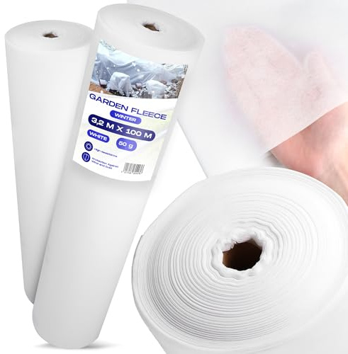 Instalguru Tessuto Non Tessuto da Giardino Protezione Piante 3,2 x 100m 50g Bianco Inverno Telo Antigelo Vello Protettivo per Colture Raccolto Crescita Anticipazione UV Copertura di Orti