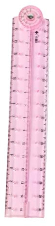 Règle pliable transparente et droite pour les mathématiques - Outil de mesure pour étudiant et enseignant - Longueur de mesure 0 à 30 cm
