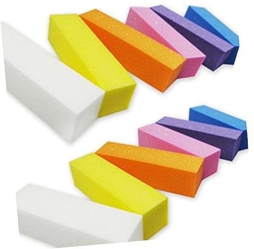 LIFKOME Set Lima Uñas De Esponja Bloques De Pulido De Uñas Para Manicura y Pedicura Color