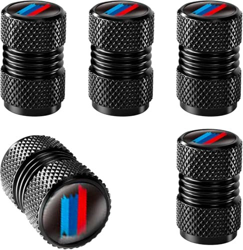 5 Stück Autoventilkappen, Kupfer Reifenventilkappen, Set 3 Farben Autoreifenventil, zur Stabilisierung des, Dekorative Universal Zubehör Ventilkappen, für Autos und SUV Motorräder