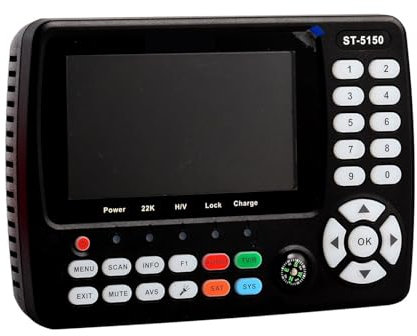 JHXHFJXZ St-5150 Dvb-S2/T2/C Satellite Finder Compteur Satllite récepteur TV pour Dish Network Directv