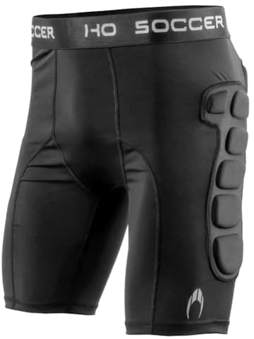 HO Soccer Pantalones Cortos de Portero ESKUDO, Unisex Adultos, Negro, M