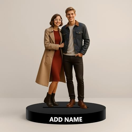JLSKCN Figura Personalizada con Foto en Caricatura, Foto Dibujos Animados Escritorio Decoración marco Fotográfico Signo Placa, Regalo San Valentin para Hombre Mujer, Decoración para hogar y Oficina