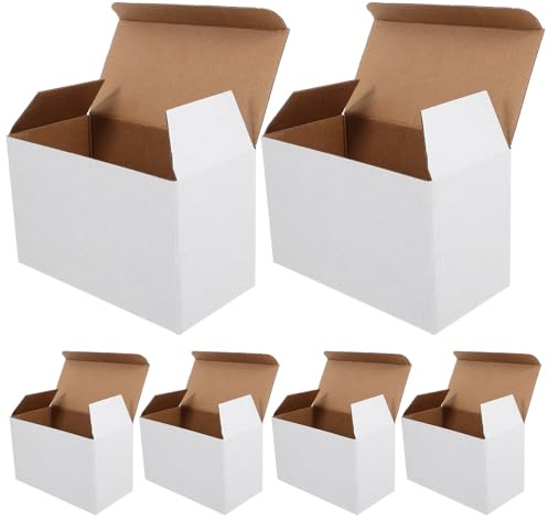 QUMIIRITY 10pcs Multi-Grid Corrugated Shipping Boxes Thick Storage Packaging for Wine Bottles Cups Plates Reusable Moving and Mailing