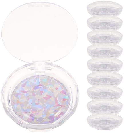 Alipis Custodia Portaciglia Rotonda 10 Pezzi in Plastica Trasparente Organizer per Ciglia Finte Design Diamantato Scatola Portaciglia per Trucco e Custodia da Viaggio per Donne