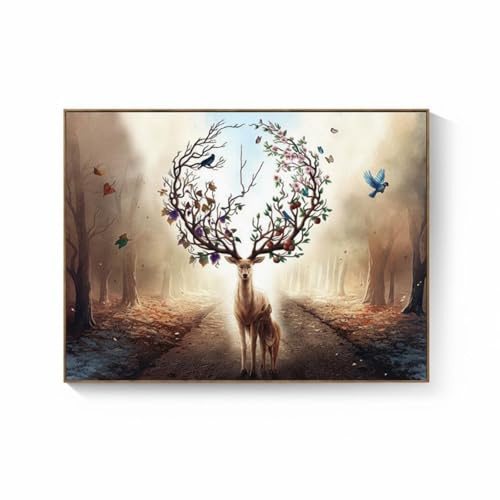 FytStycale Coffret Électrique Panneau de Distribution Couvre Compteur Coffret Électrique Tableau Basculant en Toile Huile avec, 40 30cm Couvre 28 20cm, B-Cerf Mère Et Enfant