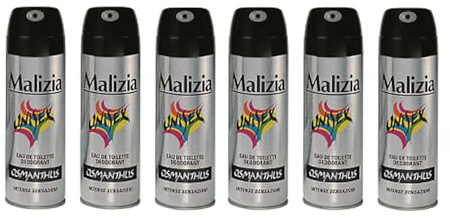 6 x MALIZIA UOMO OSMANTHUS deo 125 ml deodorantspray deodorant Edt parfym