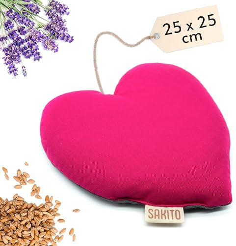 Cuscino Termico Microonde (25x25 cm) - Terapia Naturale per lo Stress e i Dolori Muscolari - Uso Caldo o Freddo - Elevata Ritenzione del Calore - Tessuto di Prima Qualità - Profumo di Lavanda