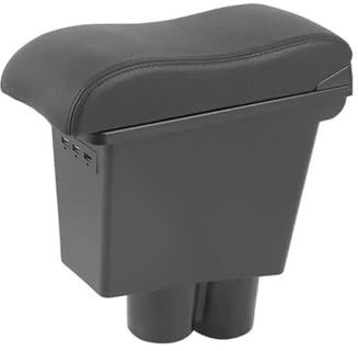WUURAA Easy to install Car Armrest Box Accessories Car Armrest With Usb Piece Strorage Box Car-styling Center Console For Suzuki Alto (Color : B-black black 3 usb5)