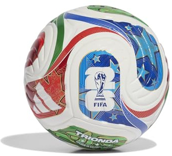 Adidas Unisex-Adult World Cup Mini Soccer Ball, White/Team Royal Blue/Solar Blue/Power Red, 1