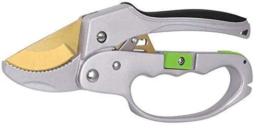 MRKU Sécateur pour Jardinage Ciseaux à cliquet à économie de Main-d'œuvre Cisailles de Jardin en Acier Inoxydable Cisailles à Branches Solides Cisailles de Jardin en Alliage de Zinc
