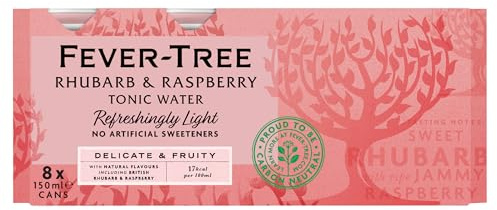 Fever-Tree Refreshingly Light Rhubarb & Raspberry Tonic Water 8x150ml