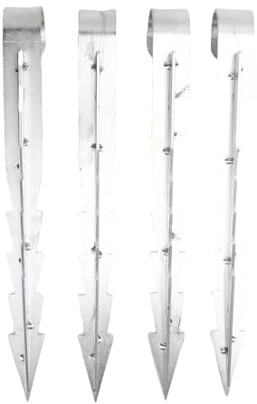 Ancrages de Trampoline Robustes en Acier galvanisé, piquets de Sol extérieurs antirouille pour Couverture de Piscine pivotante de Trampoline sécurisant 4 pièces 330x45mm