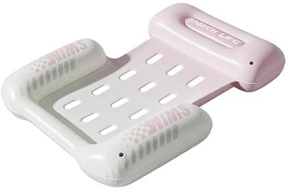 Float Chair – uppblåsbar poolsimmare, vattenstol med nackstöd | Vikbart ergonomiskt vattenliggande armstöd | Förbättrar avslappningsstabiliteten vid simning, sjö, flod, hav,