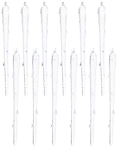 Kurt Adler 6-Piece Glass Icicle Ornament Box Set, 6.69-Inch