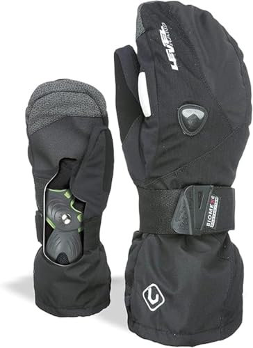 Level Fly - Snowboard Handschuhe, Thermohandschuhe Winter Herren mit Verstellbarem Riemen und Stulpe, Ski- und Winterhandschuhe Herren Wasserdicht, Atmungsaktiv für Snowboard und Skifahren - 1 Paar