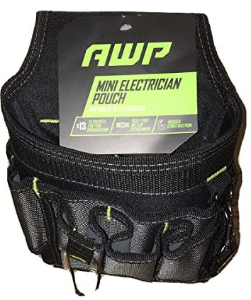 AWP Ballistic Nylon Electrician Tool Pouch | AWP Mini Electrician Tool Pouch | Black & Gray