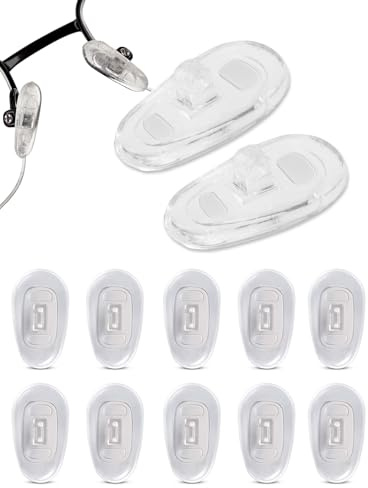SPORTS WORLD VISION Plaquettes nasales | Plaquettes nasales Air Active en silicone souple de qualité supérieure | Plaquettes nasales à visser de 15mm pour lunettes 6 paires