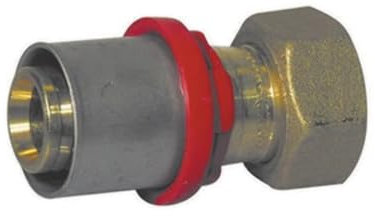 Raccordo diritto con girello e guarnizione piana 1/2 x16mm per tubo multistrato a pressare