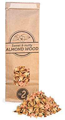 Smokey Olive Wood 500ml, virutas de Madera de Almendro para Barbacoa & ahumar, Talla 0,5-1 cm