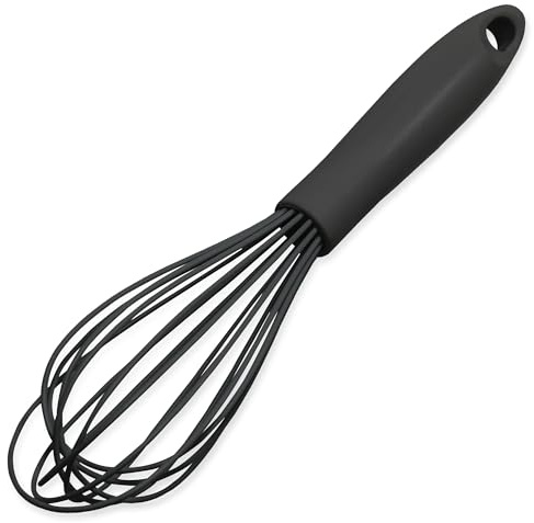 Chef Craft Premium Silicone Wire Cooking Whisk, 10.5 inch, Black