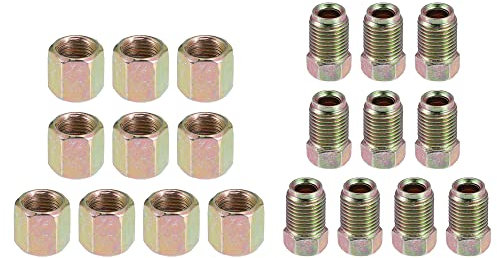 X AUTOHAUX 20pcs Motorcycle Brake Line Tube Fittings 10mm Nuts for 3/16