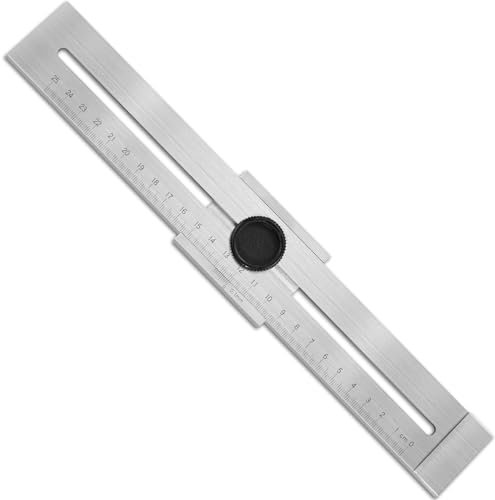 Präzisions Streichmaß 250 mm, Anreißwerkzeug Anreisslehre, Anreißkante Markierungslehre für präzises Markieren & Abgrenzen von Marken & Hilfslinien Holzbearbeitungs Markierungslineal
